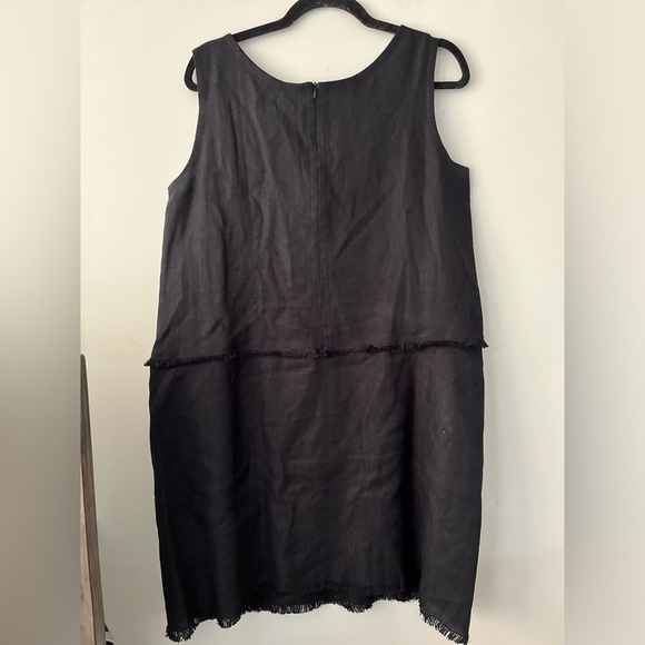 S’MaxMara Linen Fringe Detail Sleeveless Dress - Picture 6 of 7